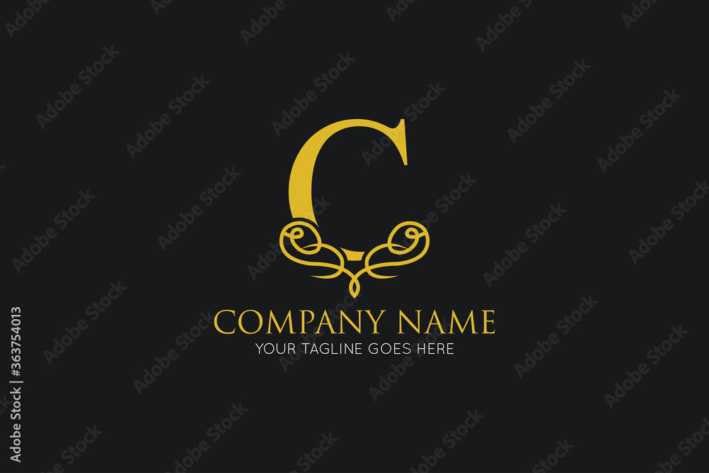 initial letter c luxury logo, icon, symbol vector illustration design template initial letter c luxury logo, icon, symbol vector illustration design template