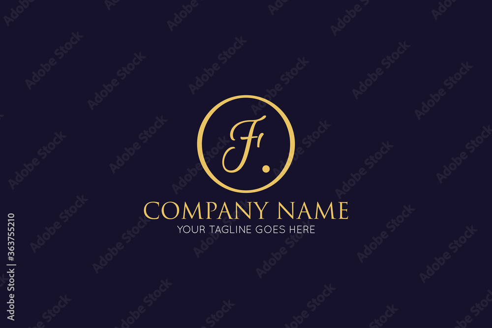 initial letter f luxury logo, icon, symbol vector illustration design template