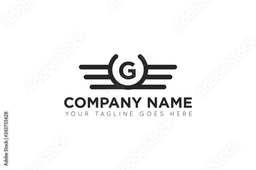 initial letter g wing speed logo, icon, symbol vector illustration design template