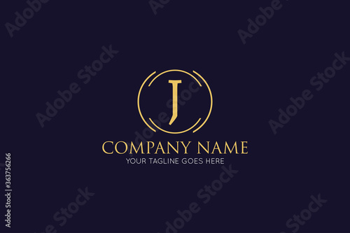 initial letter j luxury logo, icon, symbol vector illustration design template