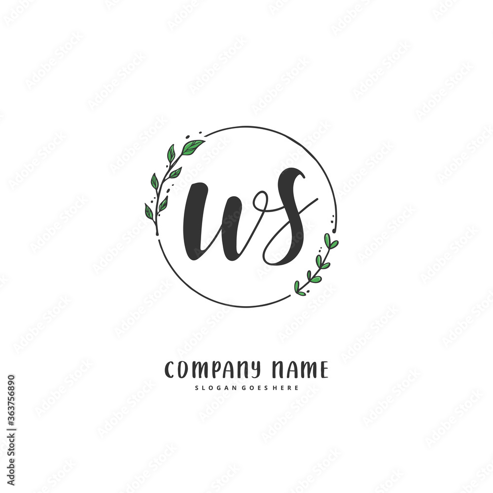 W S WS Initial handwriting and signature logo design with circle. Beautiful design handwritten logo for fashion, team, wedding, luxury logo. W S WS Initial handwriting and signature logo design with circle. Beautiful design handwritten logo for fashion, team, wedding, luxury logo.