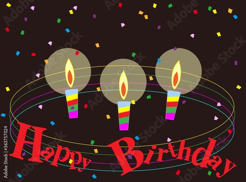 誕生日のお祝いのイラスト素材。