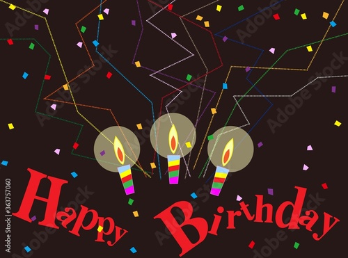 誕生日のお祝いのイラスト素材。