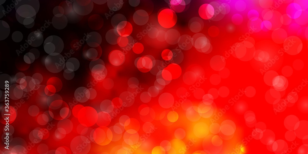 Dark Red vector texture with circles. Illustration with set of shining colorful abstract spheres. Pattern for business ads. Dark Red vector texture with circles. Illustration with set of shining colorful abstract spheres. Pattern for business ads.