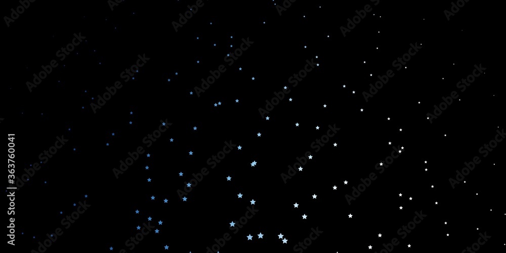Dark BLUE vector template with neon stars. Colorful illustration with abstract gradient stars. Pattern for websites, landing pages.
