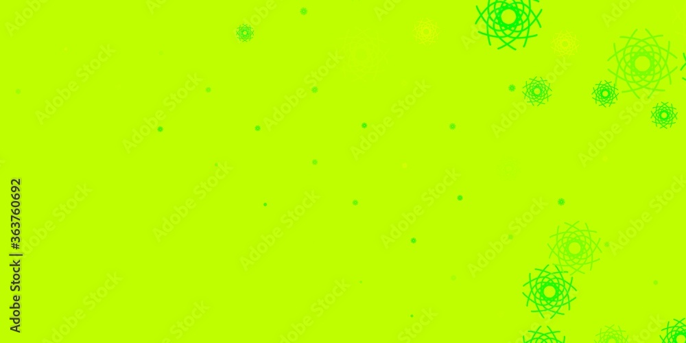 Light Green, Yellow vector background with random forms.