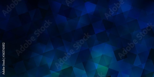 Dark BLUE vector pattern with polygonal style with cubes.