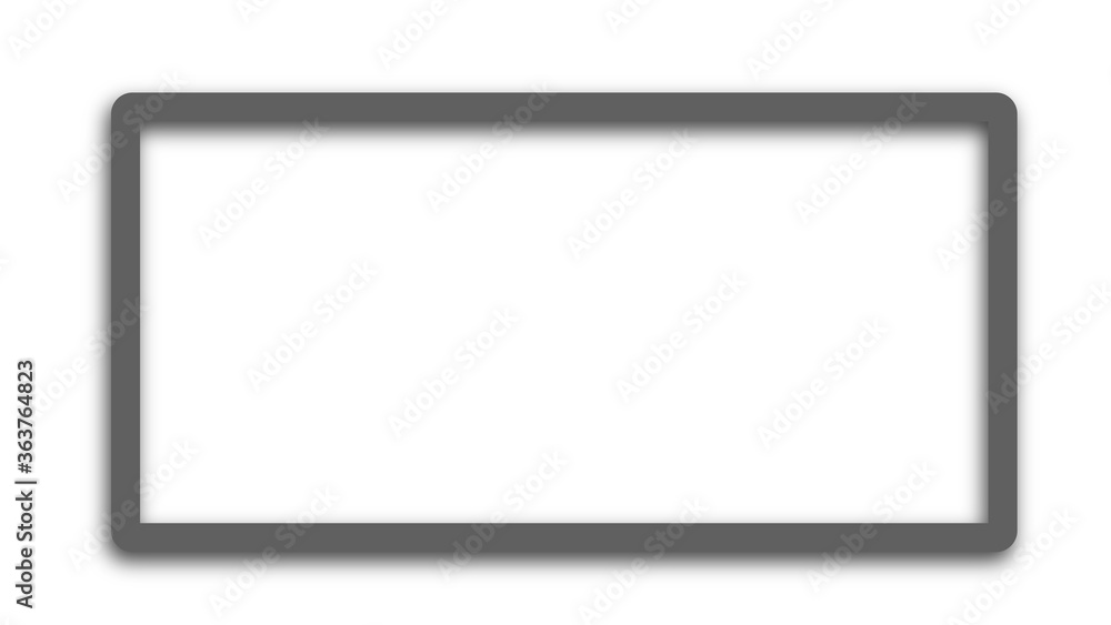 White realistic square empty picture frame 3d illustration White realistic square empty picture frame 3d illustration