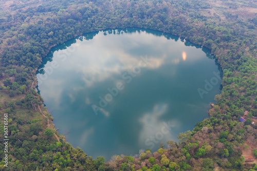 Yaek Laom lake in Ratanakiri province, Cambodia photo