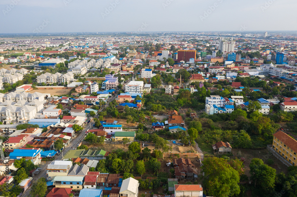 Landscape Phnompenh on sunset - Phnom penh capital - Cambodia Landscape Phnompenh on sunset - Phnom penh capital - Cambodia