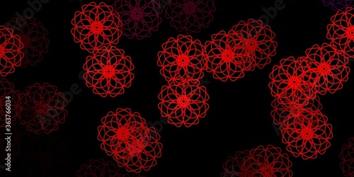 Dark Orange vector pattern with abstract shapes.