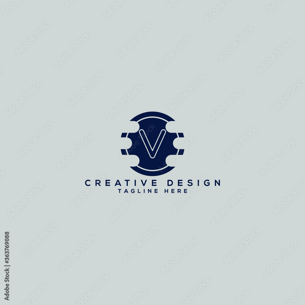 Creative letter V security logo, and app V logo.