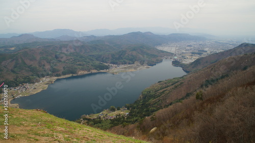 Overlooking the lake from the top of the mountain © travelers.high