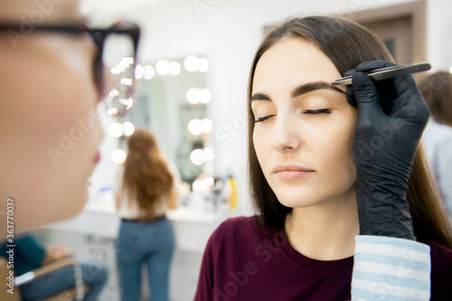 Brow correction master tweezers depilation of eyebrow hair in women