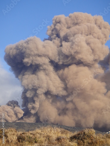 An eruption of Mt.Aso in Kumamoto Japan(2014)