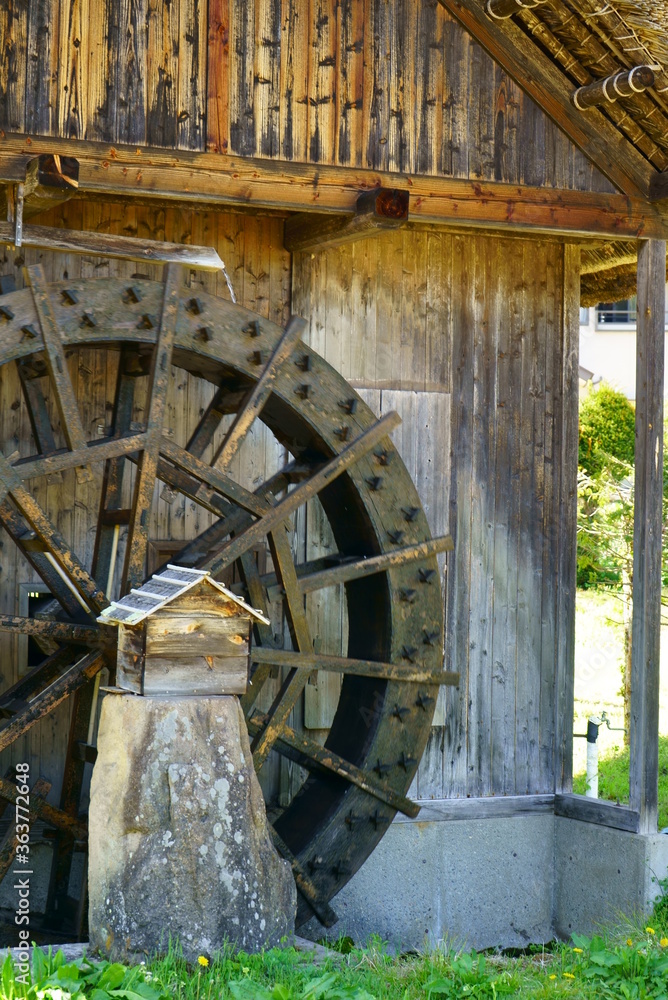 Old watermill in the Japanese countryside