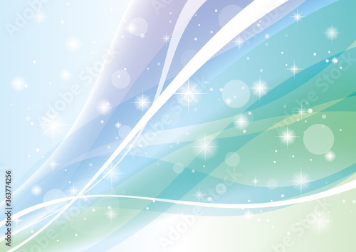 曲線　抽象背景　青