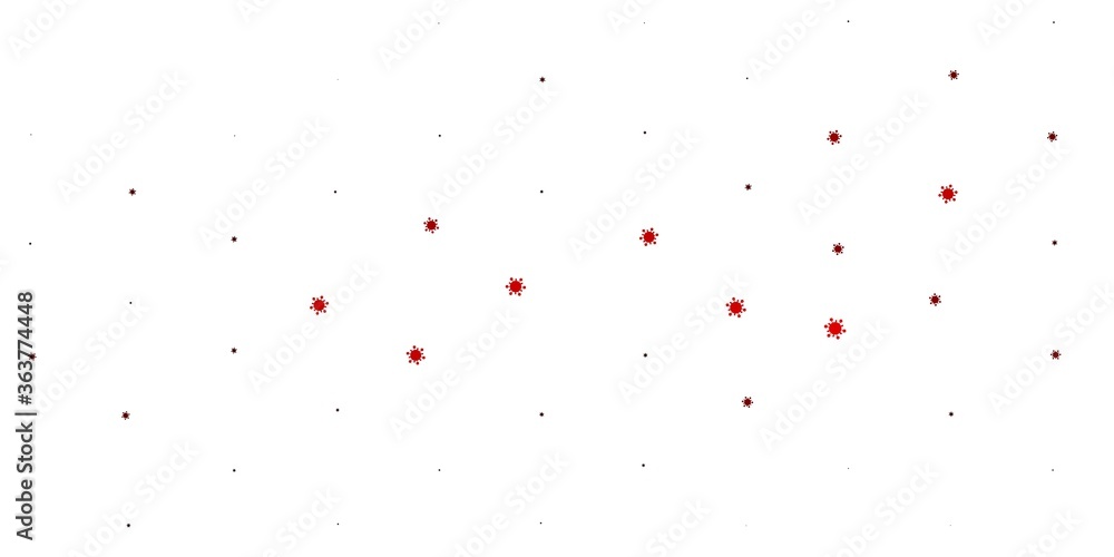 Light red vector texture with disease symbols.