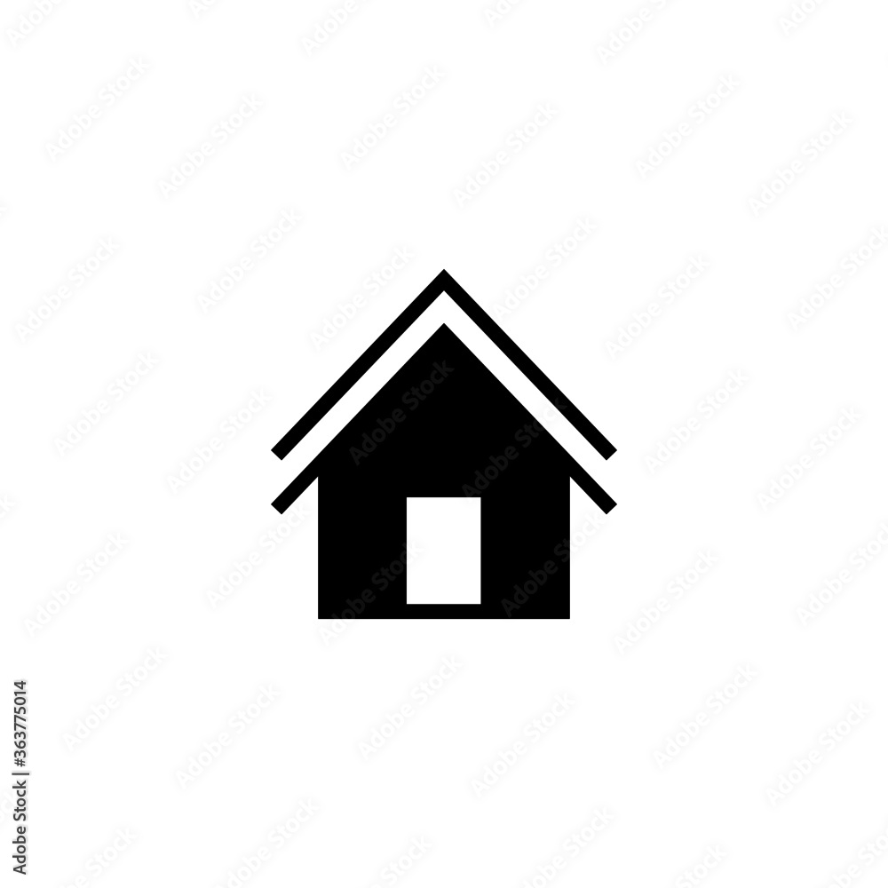 Home maps icon in black flat glyph, filled style isolated on white background Home maps icon in black flat glyph, filled style isolated on white background