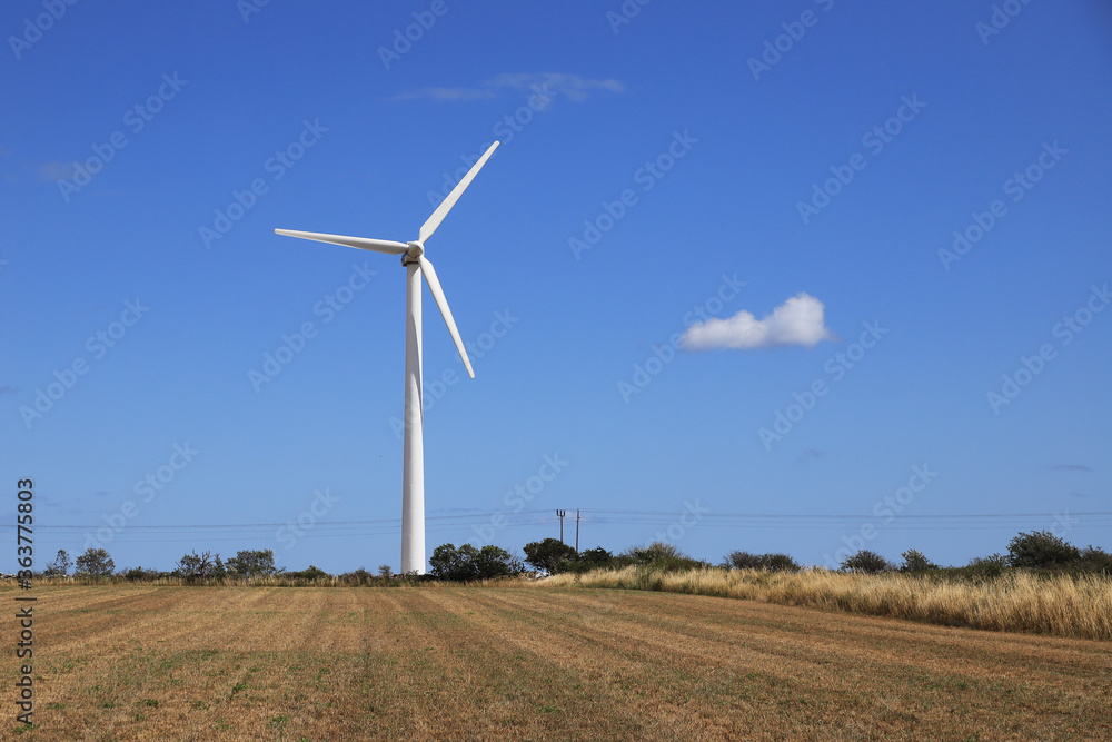 Wind turbine environment friendly production of electric energy.