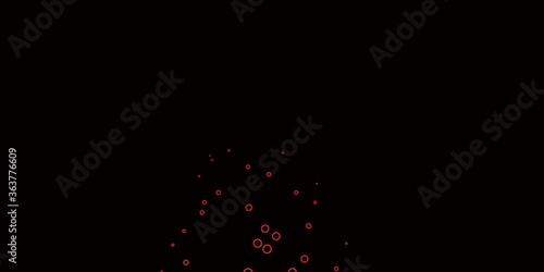 Dark Orange vector background with circles. Colorful illustration with gradient dots in nature style. Pattern for business ads.
