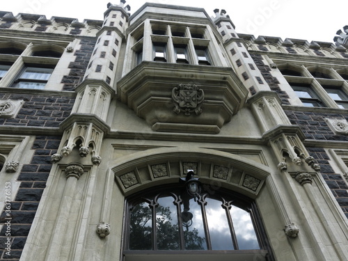 detail of the facade of a building