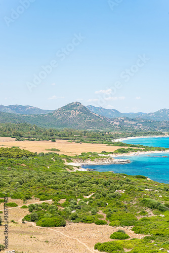 Traditional Sardinian Landscape. Italy. Costa Rei Beaches.