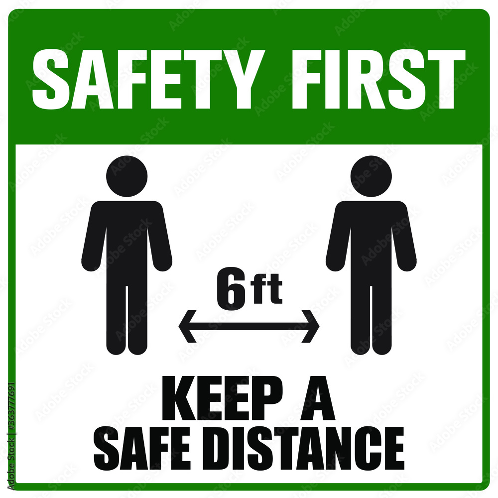 keep a safe distance sign