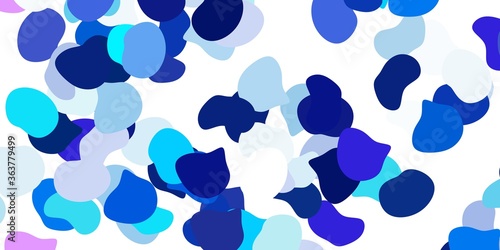 Light pink, blue vector backdrop with chaotic shapes.