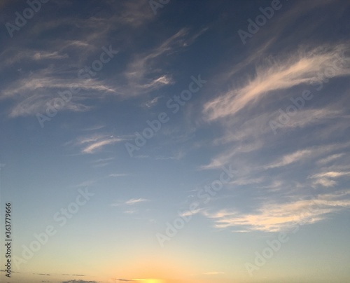 sunset in the clouds