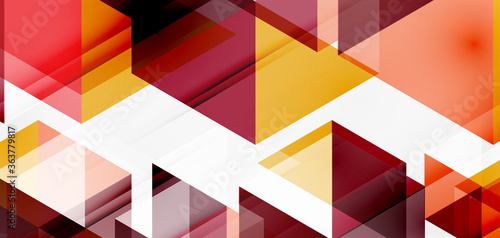 Geometric abstract background, mosaic triangle and hexagon shapes. Trendy abstract layout template for business or technology presentation, internet poster or web brochure cover, wallpaper