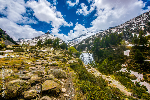 Beautifull nature in National Park Possets y Maladeta, Pyrenees, Spain. ,located above Benasque valley, near the town of Benasque in Huesca province, in the north of Aragon photo