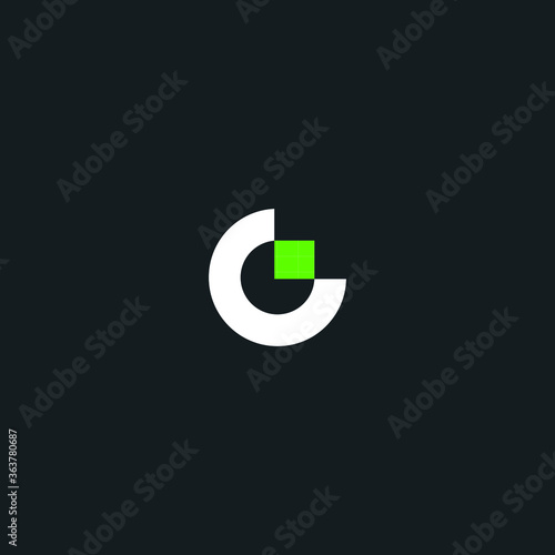 initials G logo and circle design