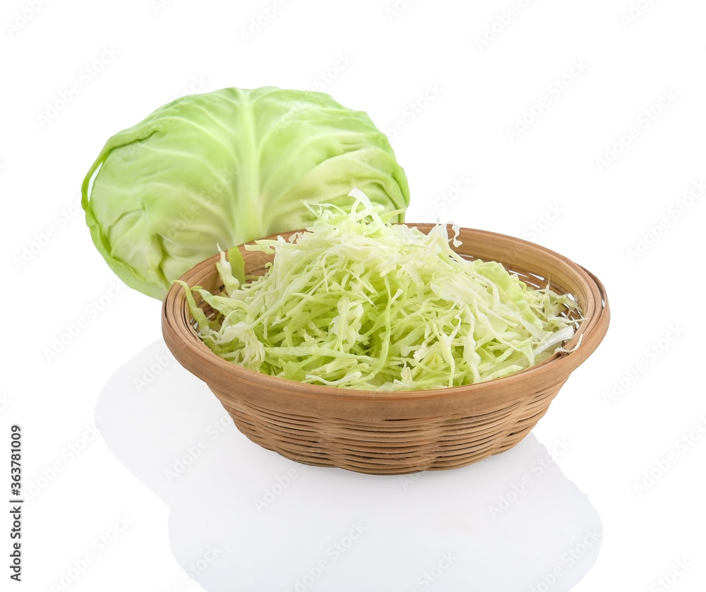 Green cabbage isolated on white background Green cabbage isolated on white background