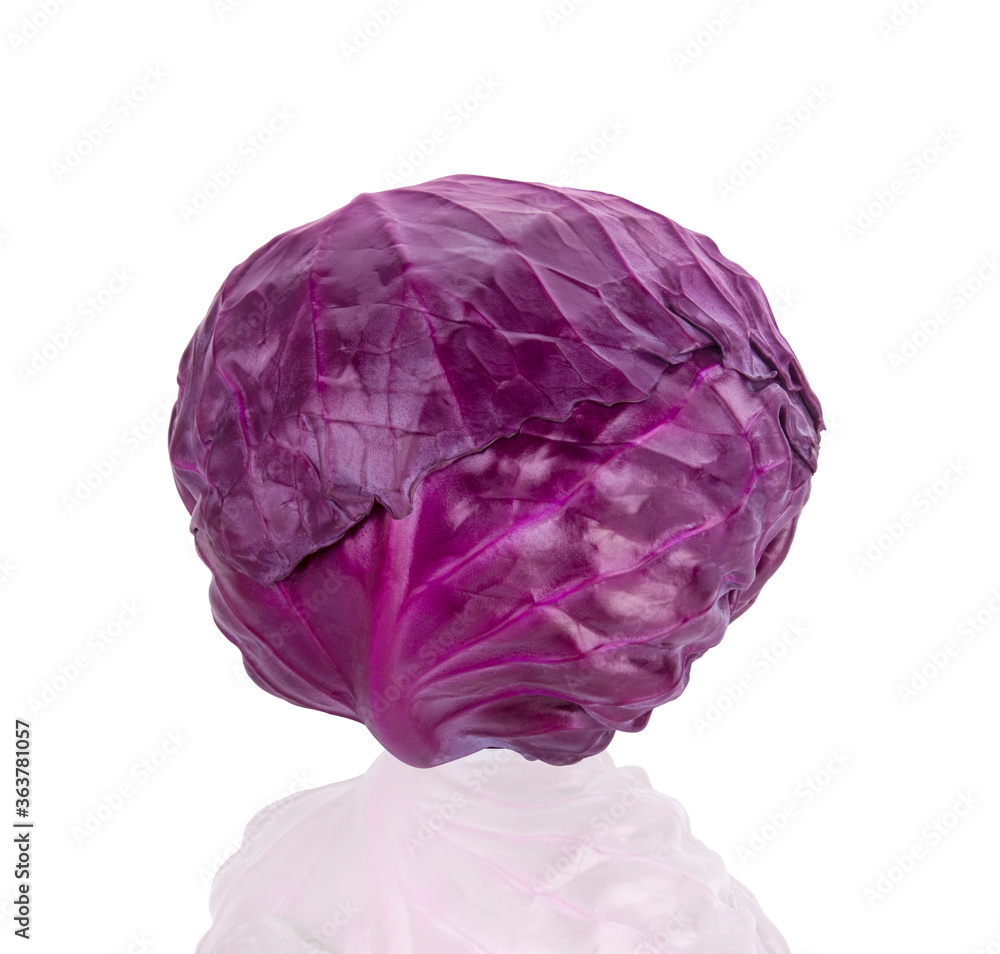 Purple cabbage isolated on white background Purple cabbage isolated on white background