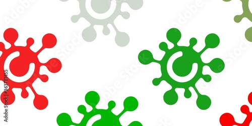 Light Multicolor vector template with flu signs.