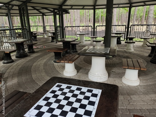 chess table in the park