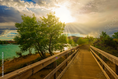 The Alloz reservoir in Lerate, Navarra, Spain