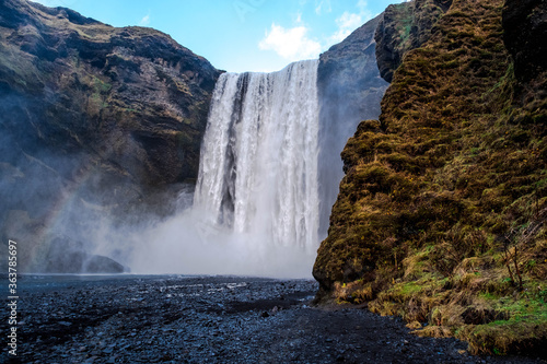 Skogafoss, a spectacular waterfall in southern Iceland
