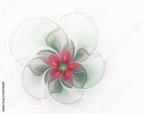 Fractal flower on a white background