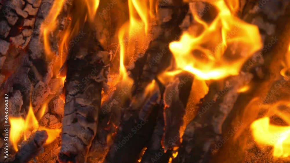 Fire Is Burning In The Fireplace in slow motion 180fps Fire Is Burning In The Fireplace in slow motion 180fps
