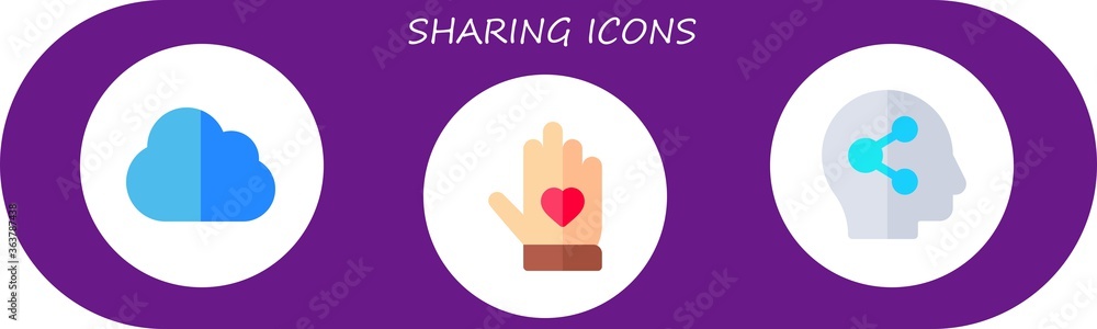 Obraz premium sharing icon set