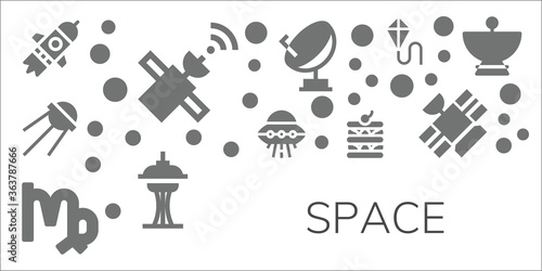space icon set