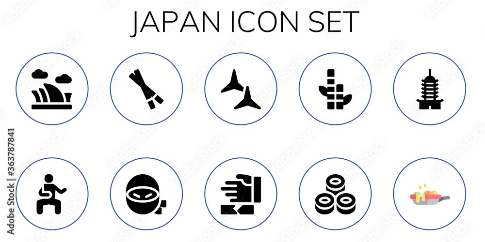 japan icon set japan icon set