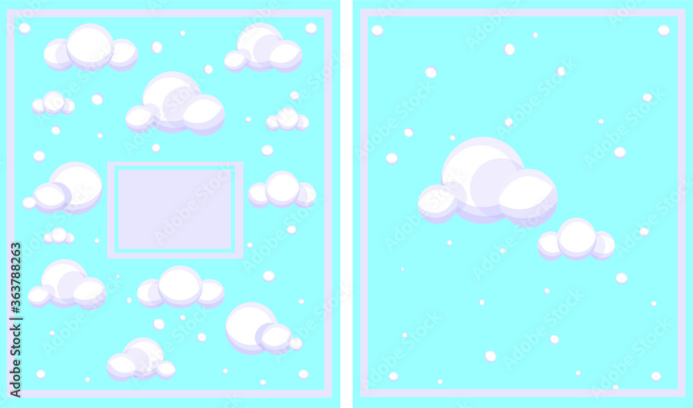 Notepad with beautiful white clouds to record your thoughts
