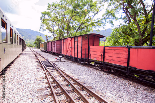 Narrow-gauge heritage railway, Tourist Attraction, old-fashioned train, , Mokra Gora Station - Serbia