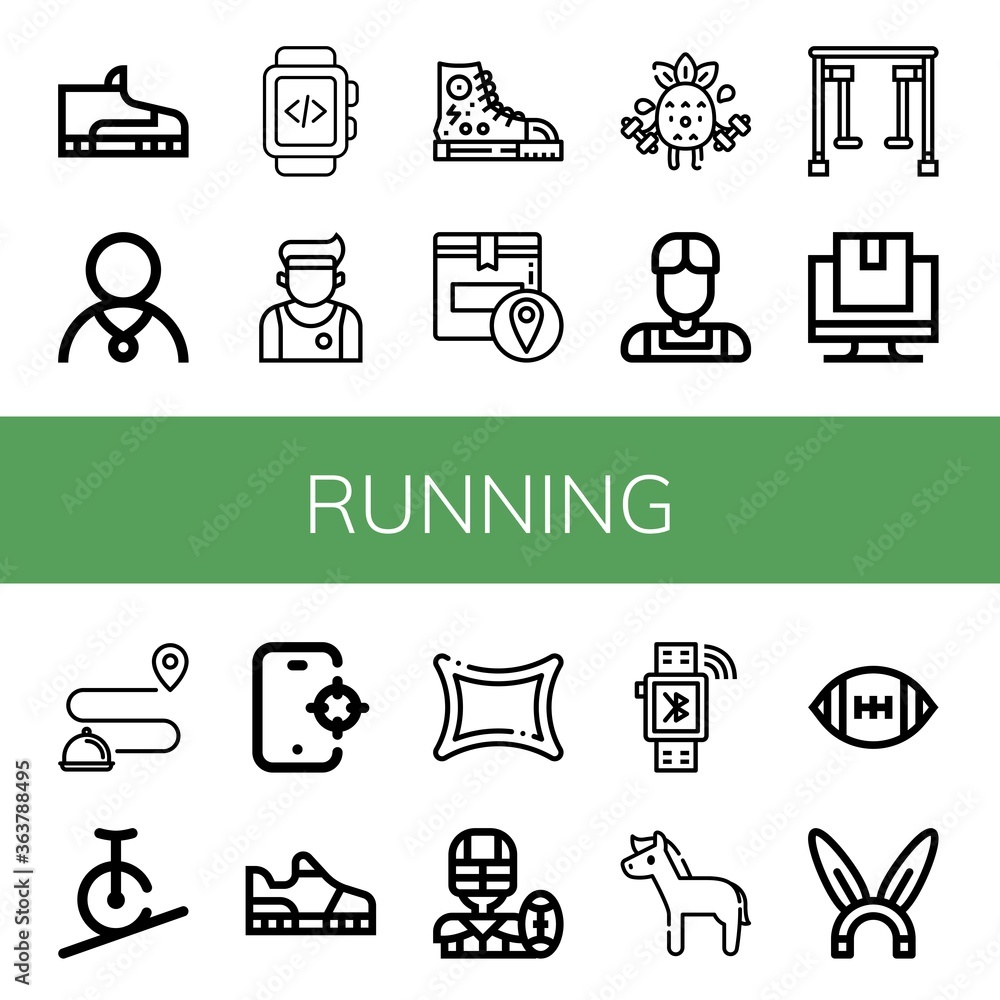 running icon set
