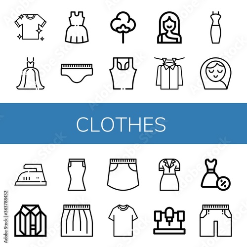 Set of clothes icons