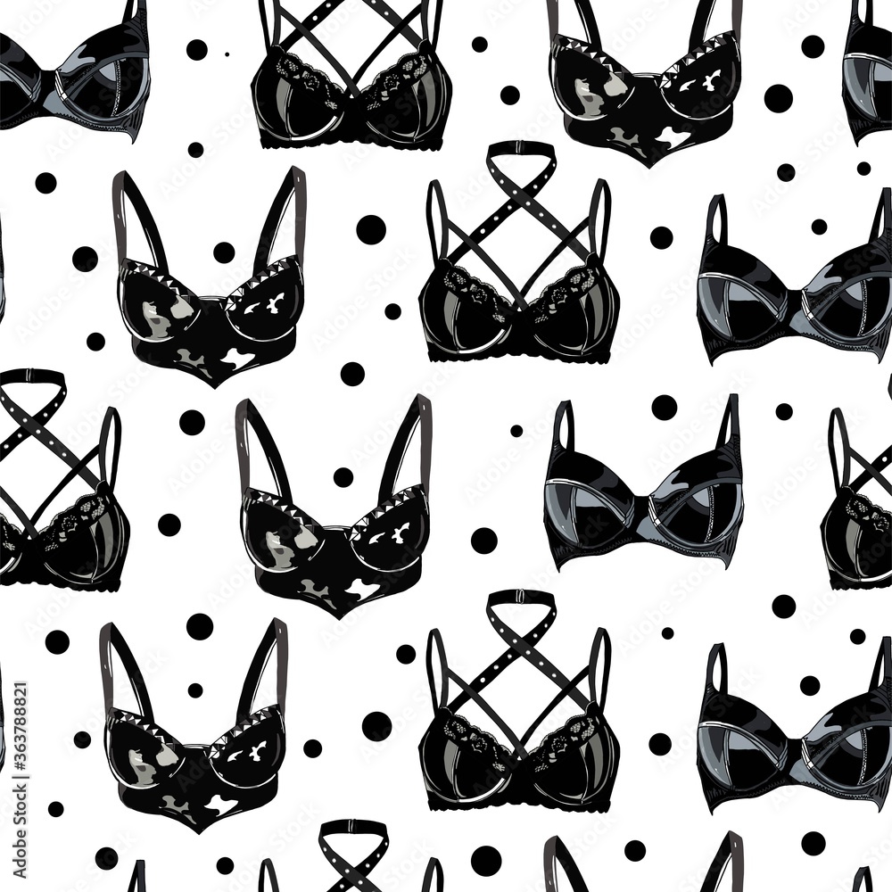 Vecteur Stock BDSM background. Digital paper, erotic lingerie. Latex Sexy  Lingerie Seamless Pattern. | Adobe Stock