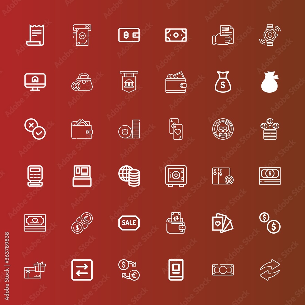 Editable 36 credit icons for web and mobile Editable 36 credit icons for web and mobile